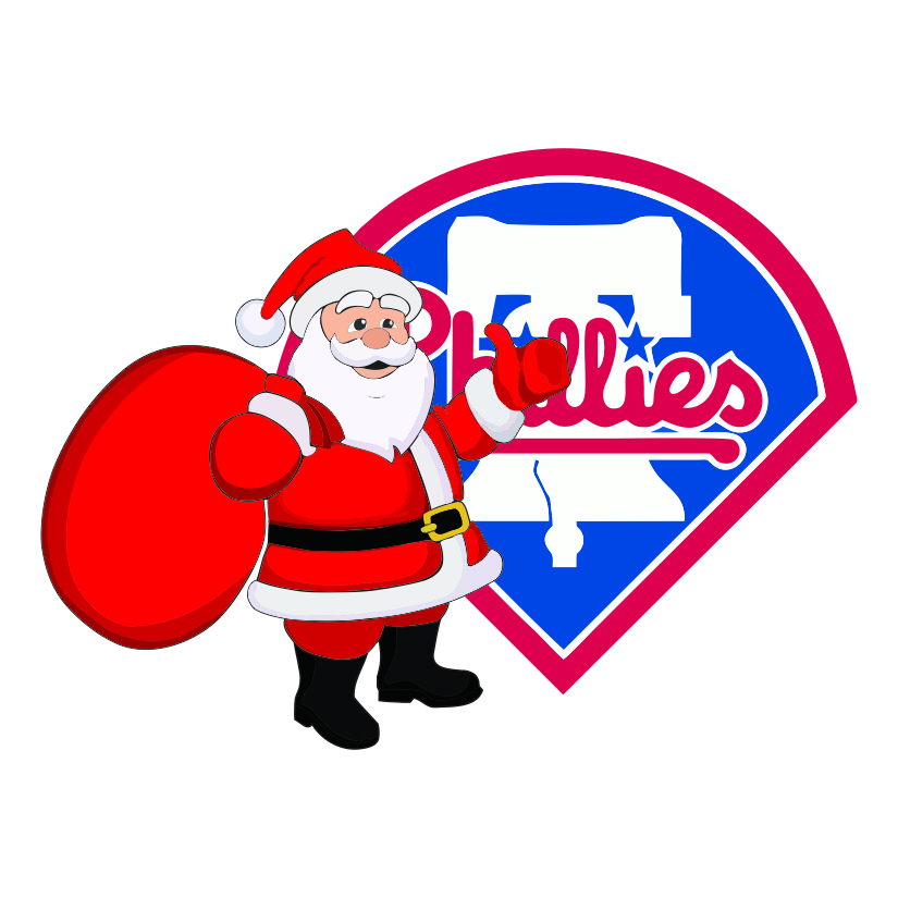 Philadelphia Phillies Santa Claus Logo iron on paper